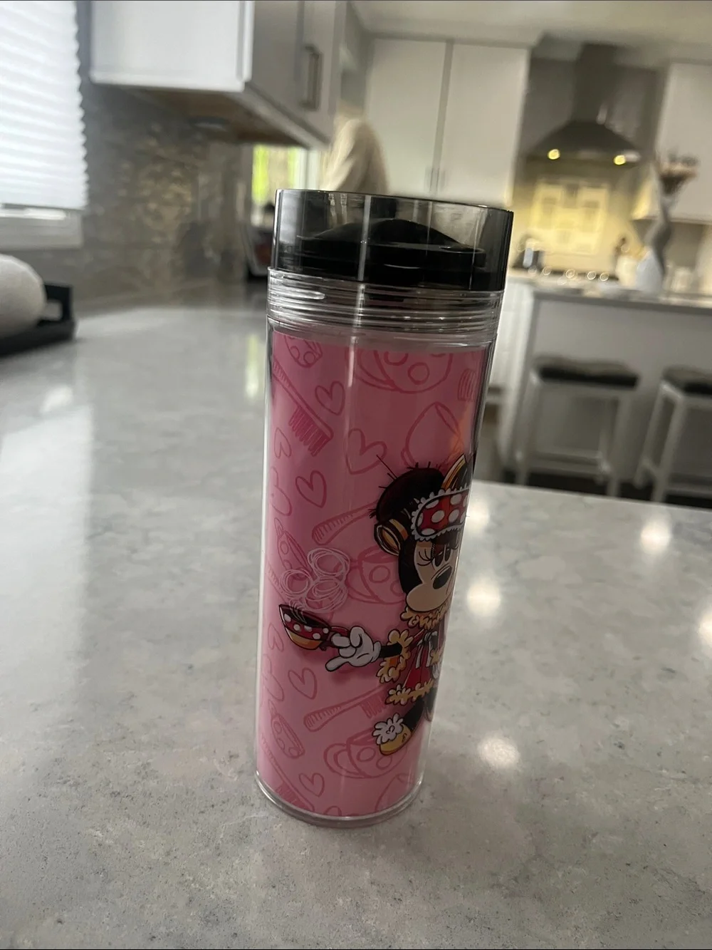 DISNEY PARKS MINNIE MOUSE TRAVEL COFFEE TUMBLER MUG 